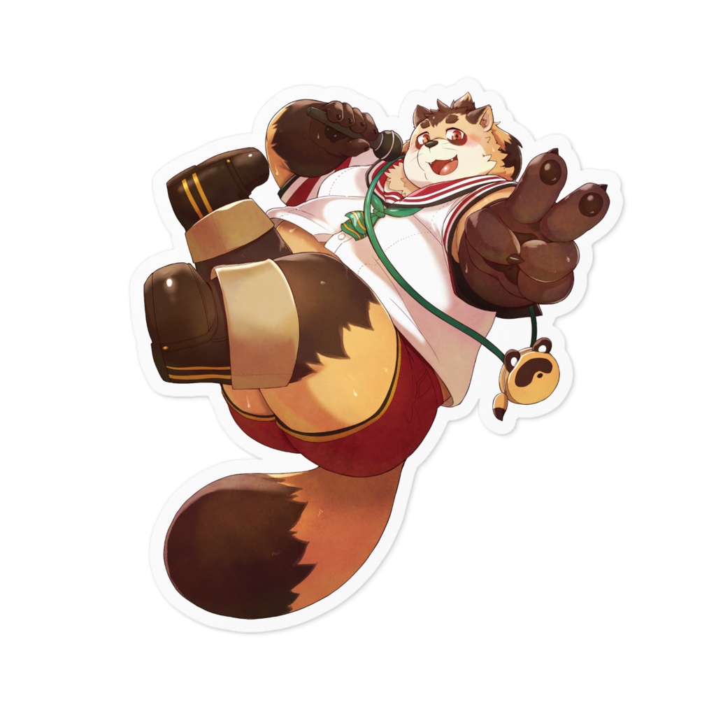 ふわっと歌う　たぬぬステッカー