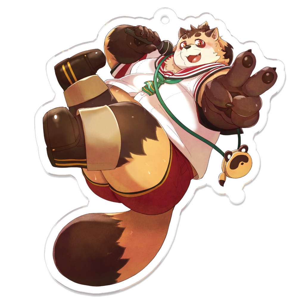 ふわっと歌う　たぬぬアクリルキーホルダー