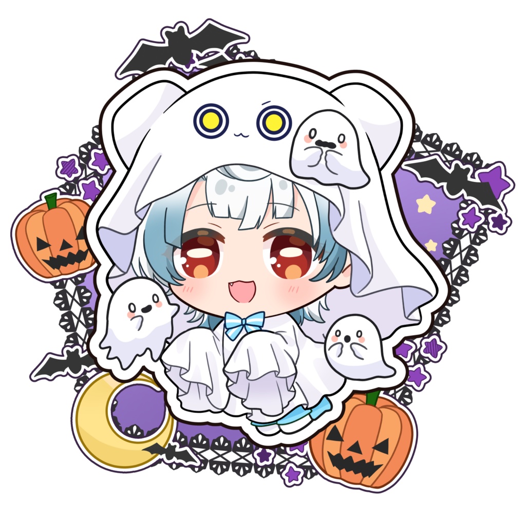 君乃めりぃ💙💭ハロウィンアクリルキーホルダー(コーティングあり)