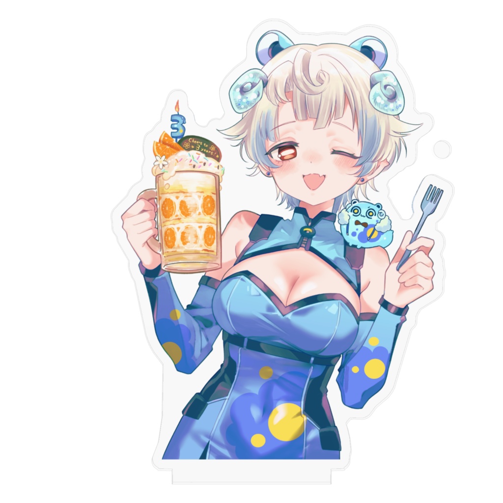 君乃めりぃ💙💭 はっぴぃ!ばーすでぇ~ アクリルフィギュア