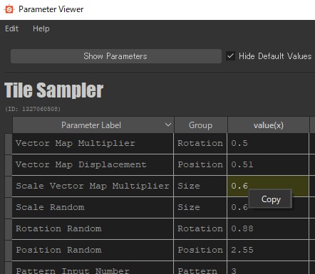 Parameter Viewer for Substance Designer Plugin