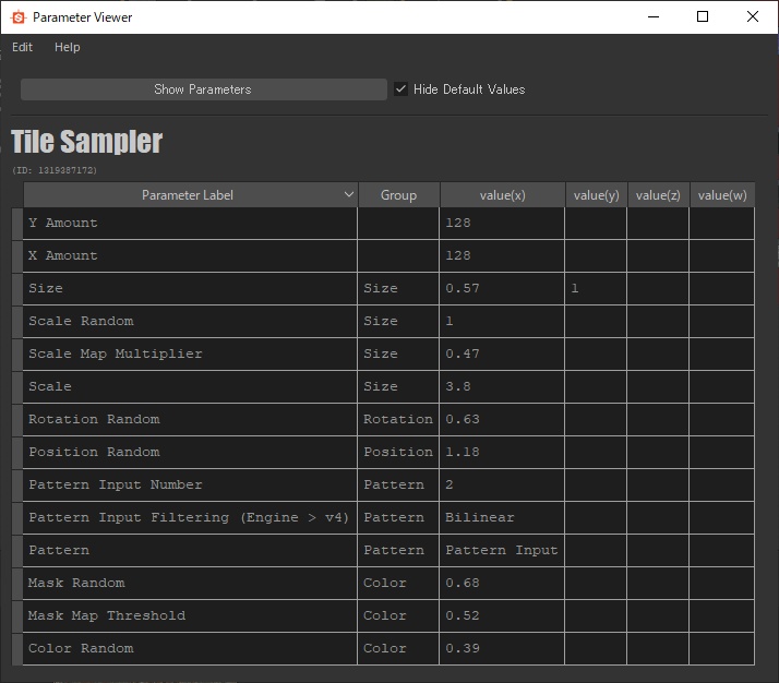 Parameter Viewer for Substance Designer Plugin