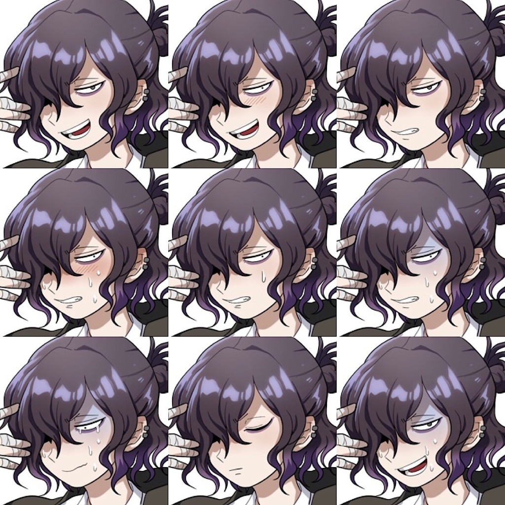 個性的な男子学生(半身)