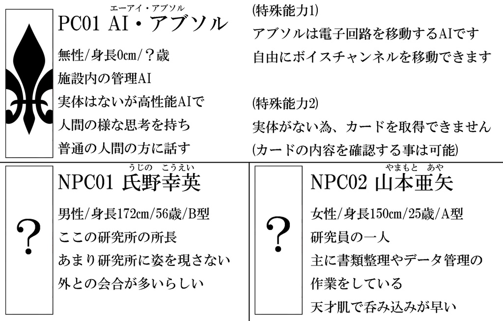 マーダーミステリー「白壁の絶対者(アブソル)」(最新版2024_05_03)