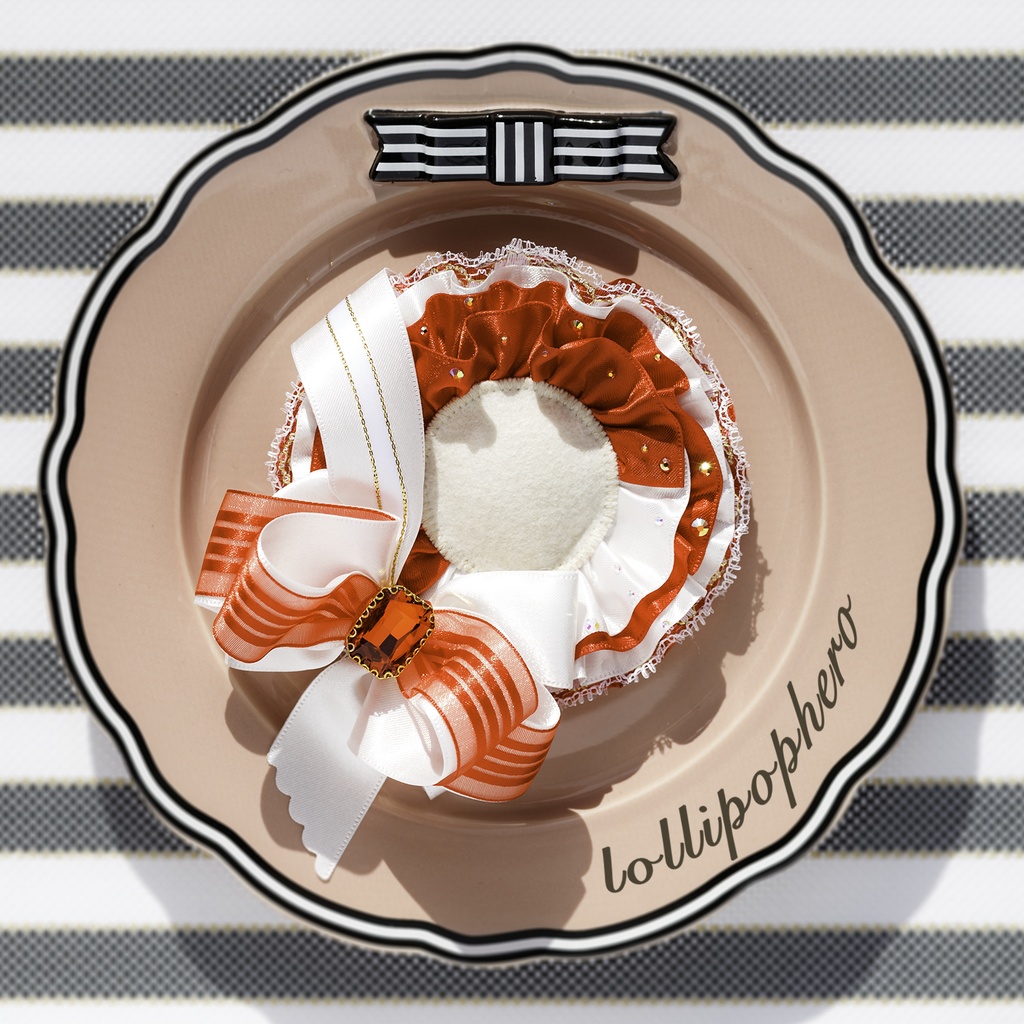 Candy rosette (white×red)