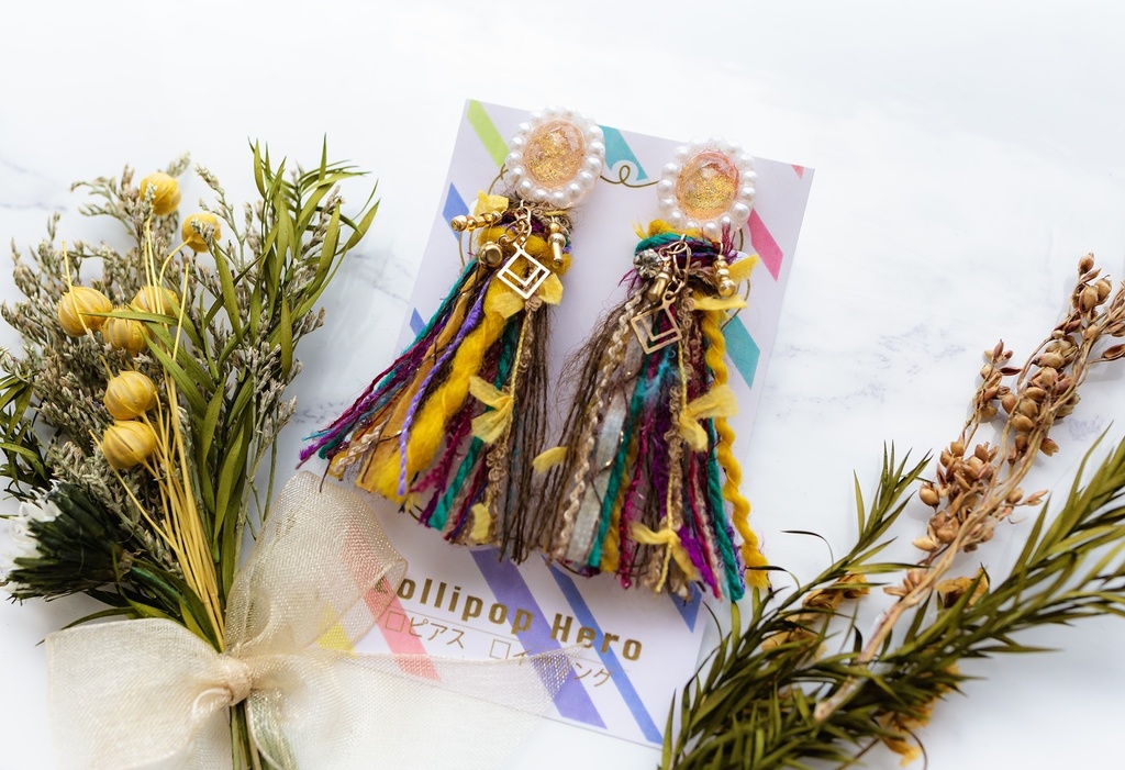 genshinイメージイヤリング(タッセルseries)