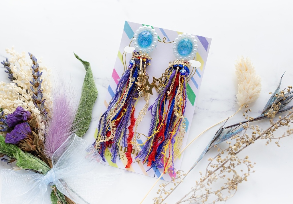 genshinイメージイヤリング(タッセルseries)