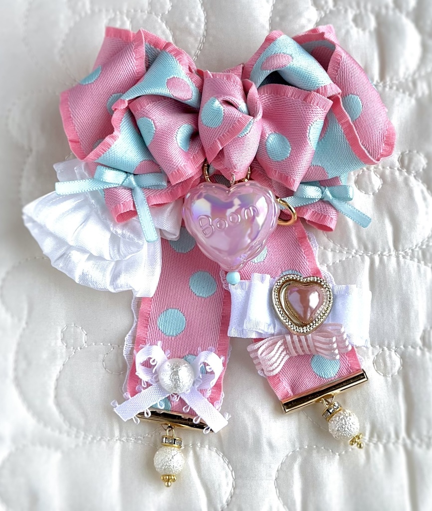 3WAY♡ドットリボンチャーム