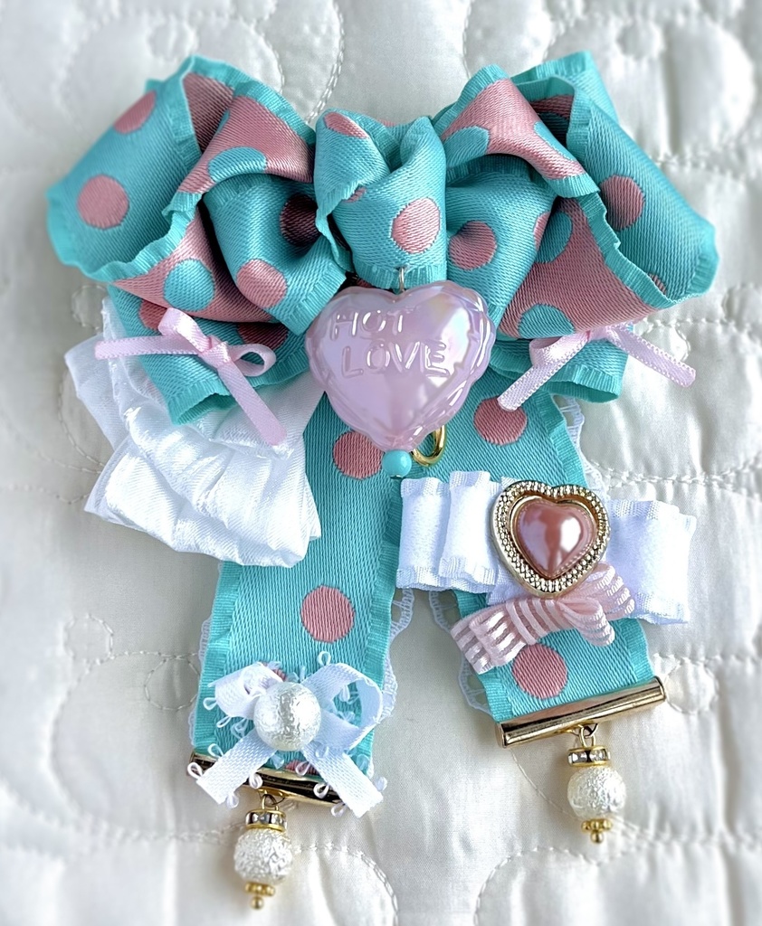 3WAY♡ドットリボンチャーム