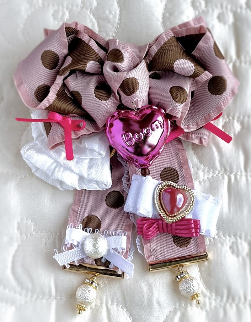 3WAY♡ドットリボンチャーム