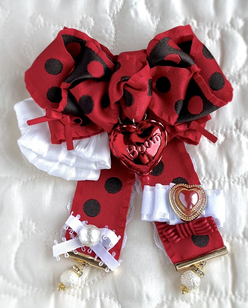 3WAY♡ドットリボンチャーム