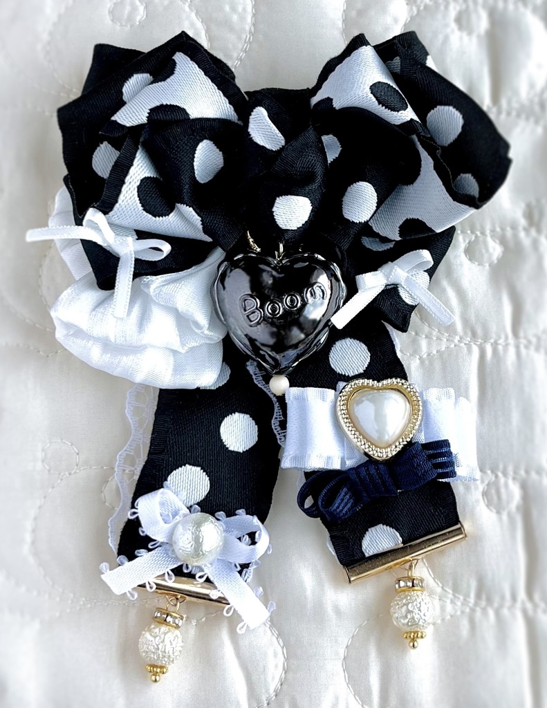 3WAY♡ドットリボンチャーム