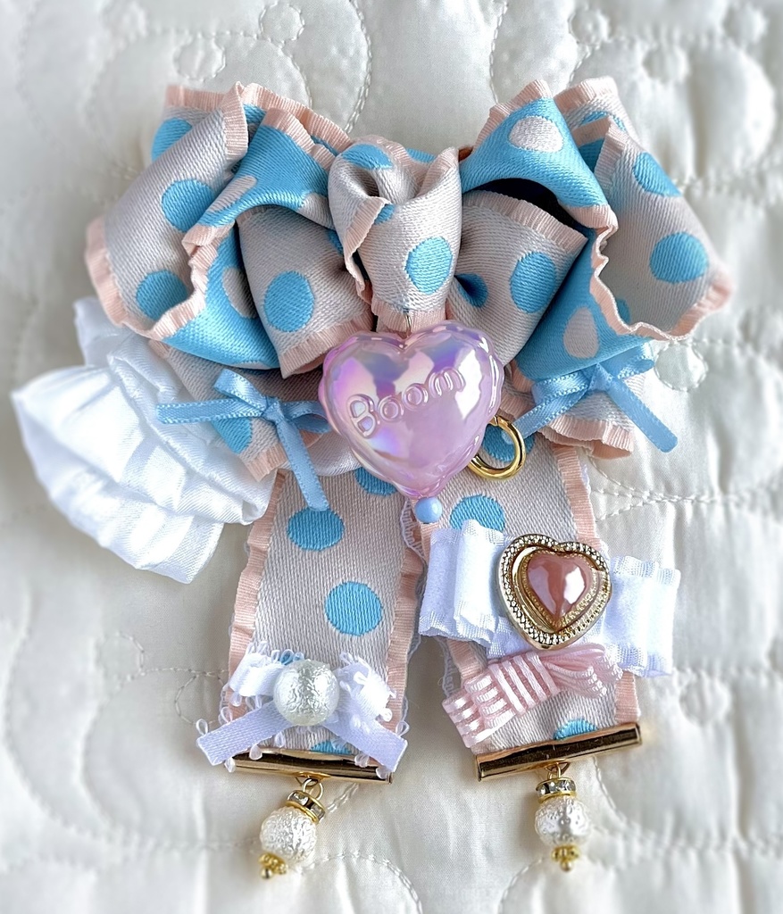 3WAY♡ドットリボンチャーム