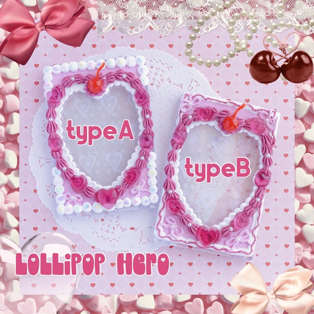 pink cakeトレカケース