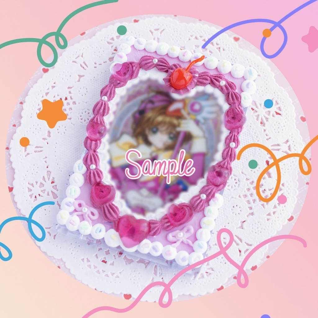 pink cakeトレカケース