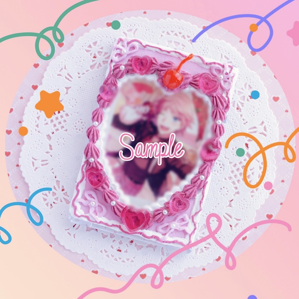 pink cakeトレカケース