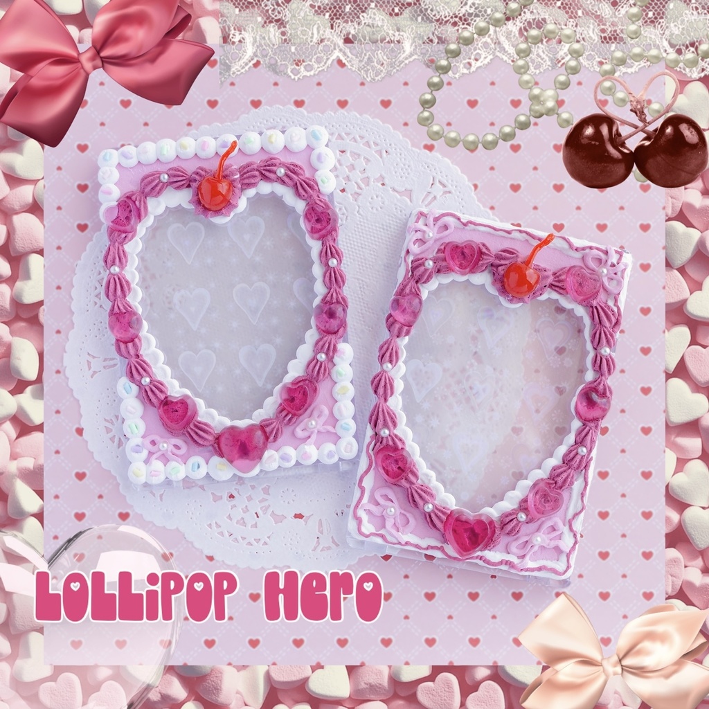 pink cakeトレカケース
