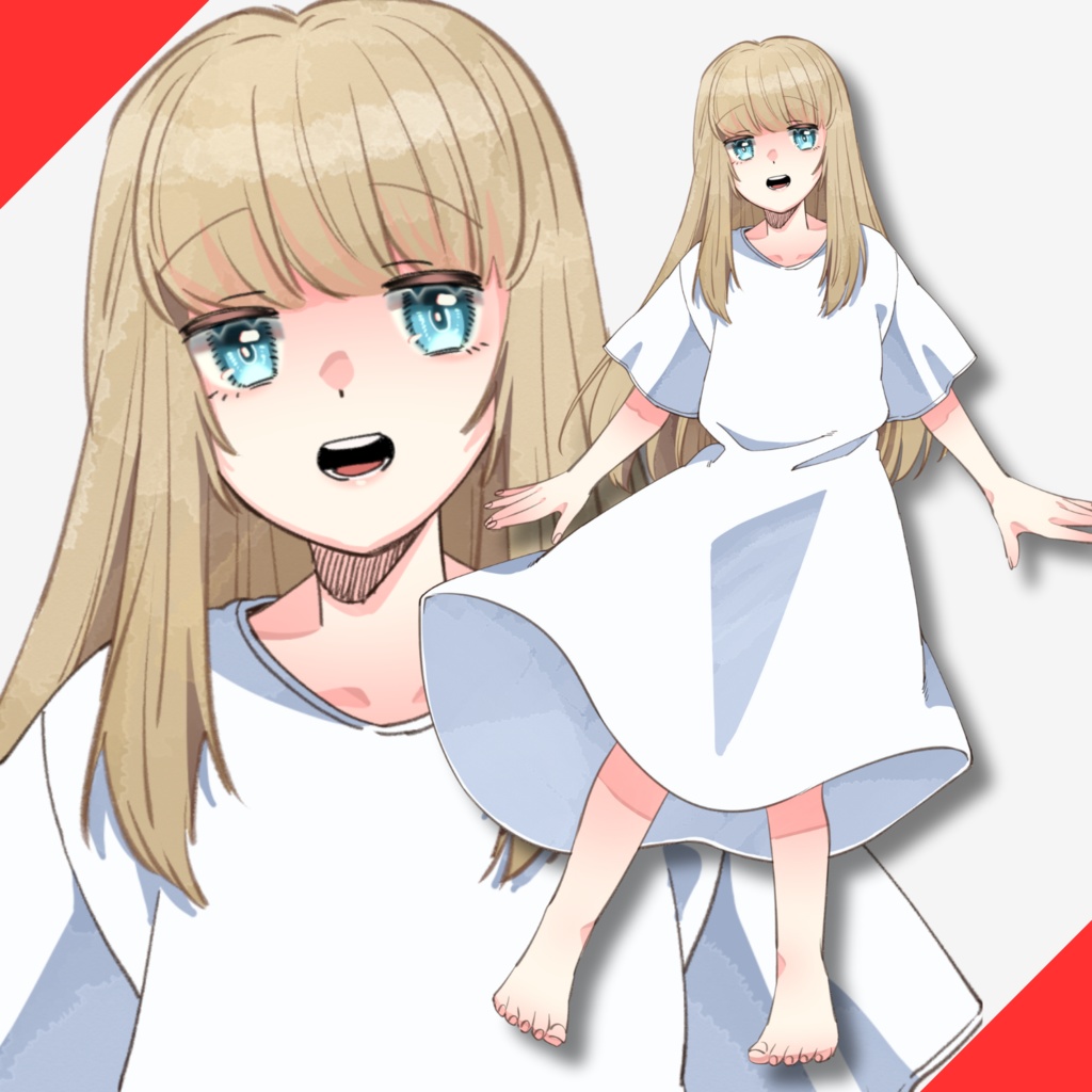 金髪碧眼少女【差分ナシ・静止画立ち絵素材】