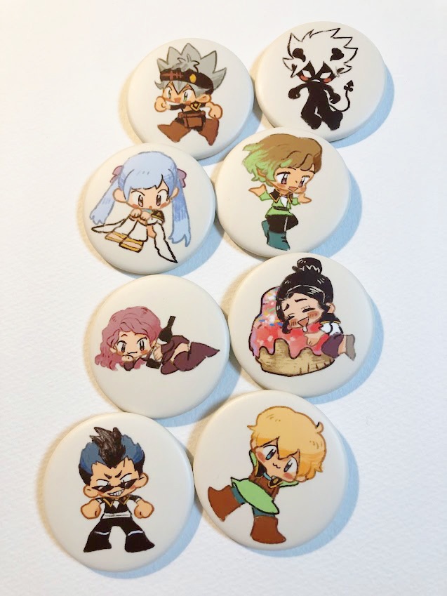 暴牛缶バッジ Black Bulls tin badge