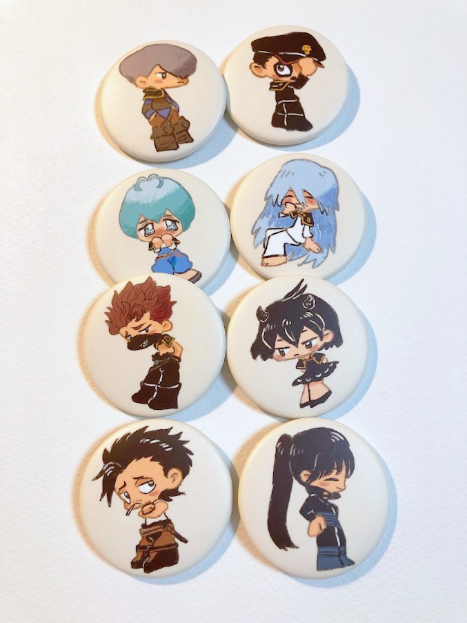 暴牛缶バッジ Black Bulls tin badge