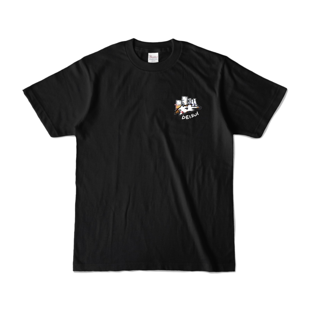 泥酔ワンポイントTシャツ(黒)