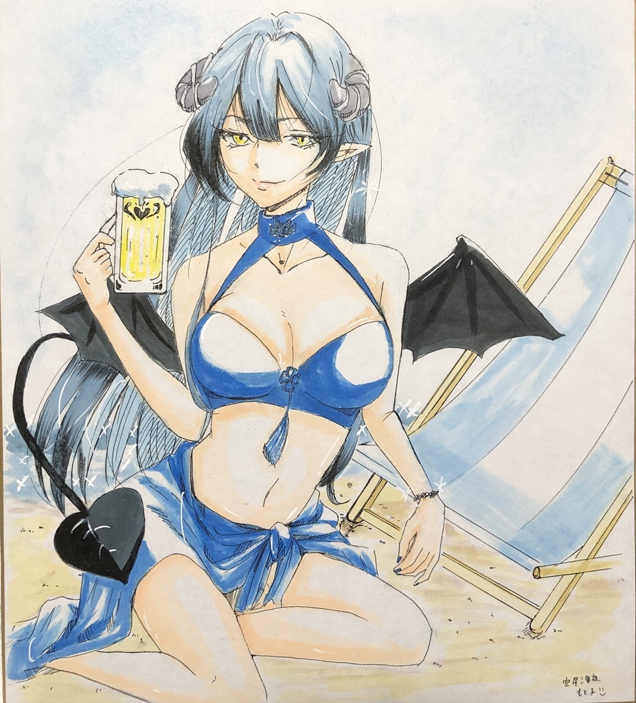 色紙販売　ビールポスター風♡