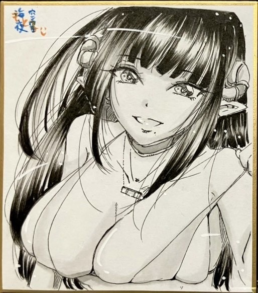 ミニサイズ色紙♡モノクロ