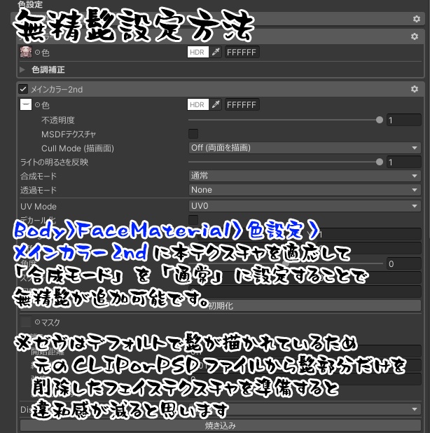 Zev/ゼヴ&珍飯亭共通ボディ ボディヘアテクスチャセット(腕毛、胸毛、すね毛、無精髭)