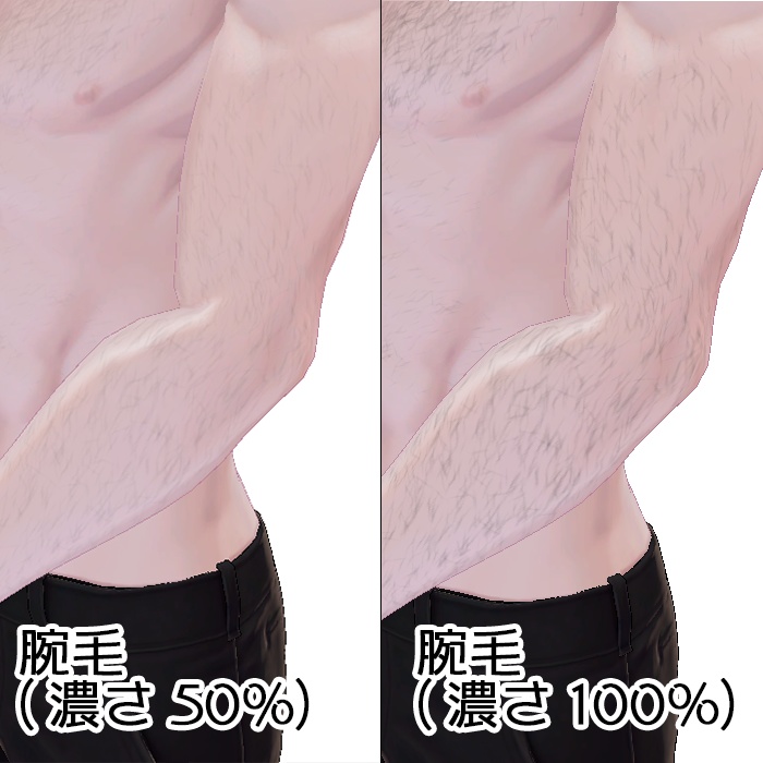 Zev/ゼヴ&珍飯亭共通ボディ ボディヘアテクスチャ(腕毛、胸毛、すね毛セット)