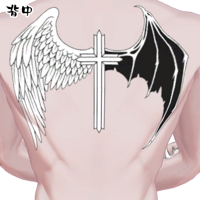 Zev/ゼヴ&珍飯亭共通ボディ ボディタトゥーセット『ヘルアンドヘヴン』