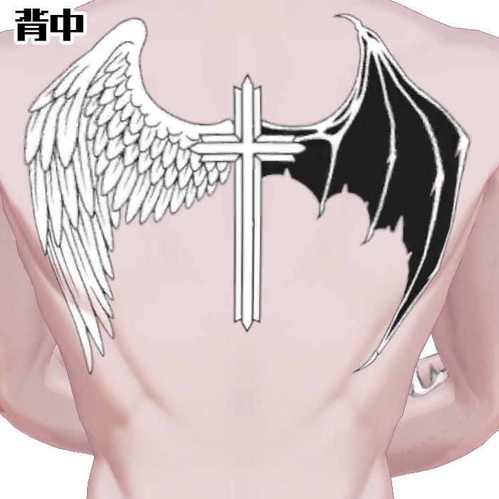 Zev/ゼヴ&珍飯亭共通ボディ ボディタトゥーセット《ヘルアンドヘヴン》