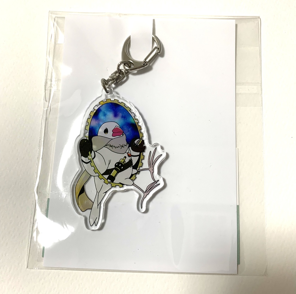 アクリルキーホルダー「冒険文鳥」