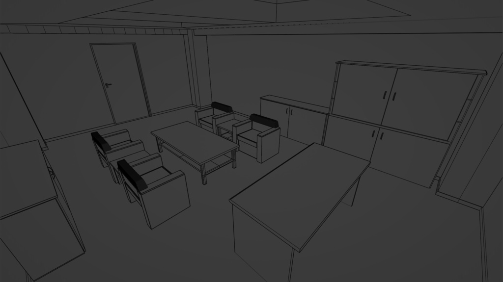 【3D背景】会議室(個室)