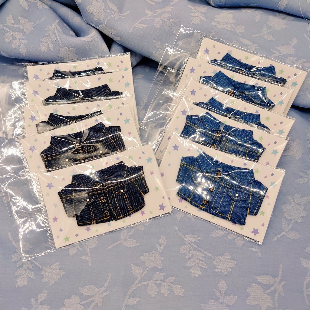 再受注受付中【10cmぬい服】デニムジャケット