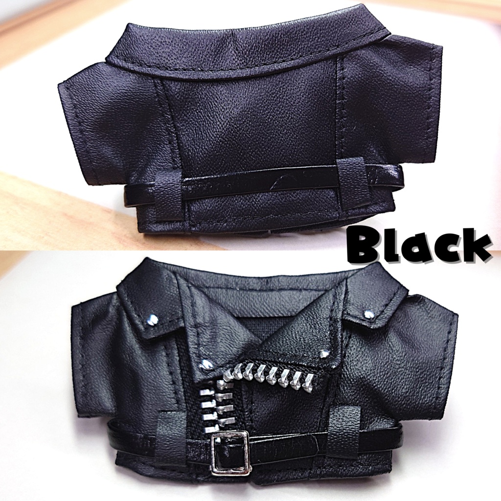 再受注受付中【10cmぬい服】ライダースジャケット(ダブル型)