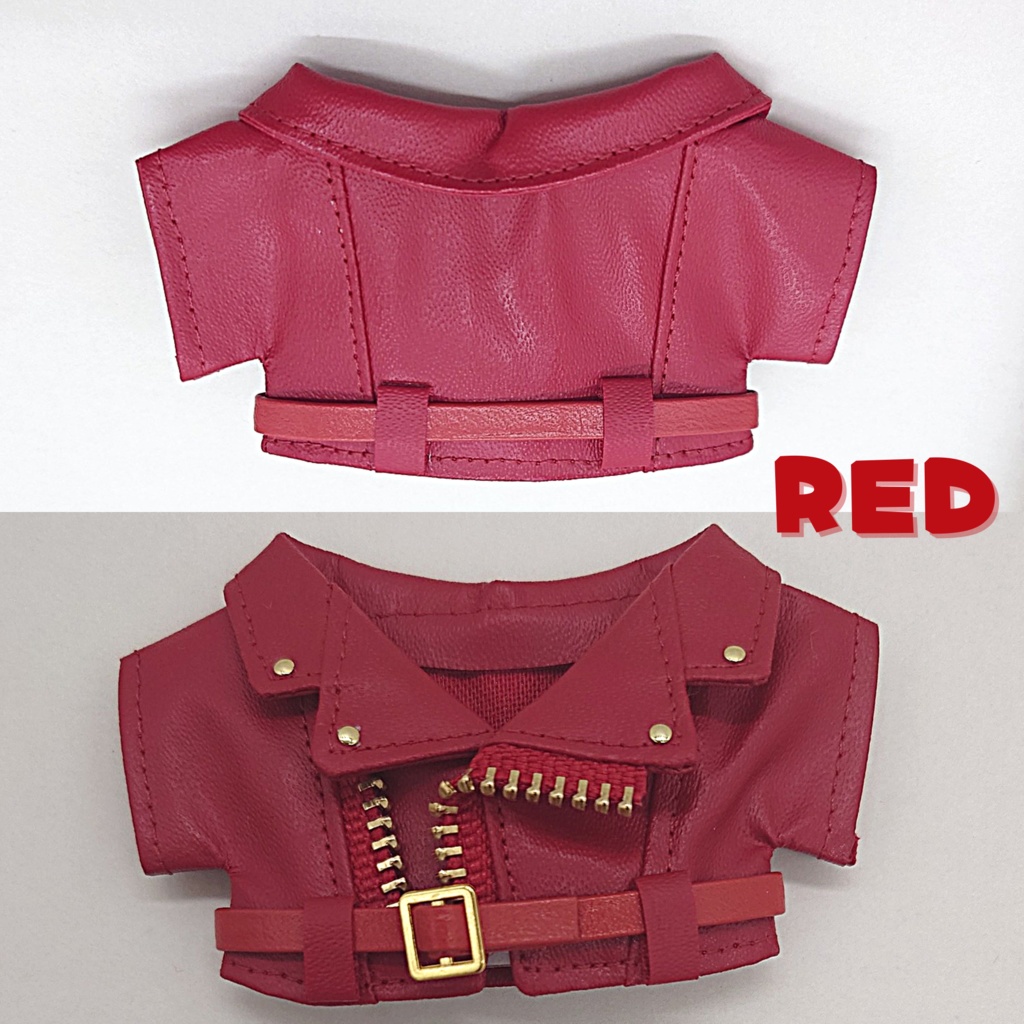 再受注受付中【10cmぬい服】ライダースジャケット(ダブル型)