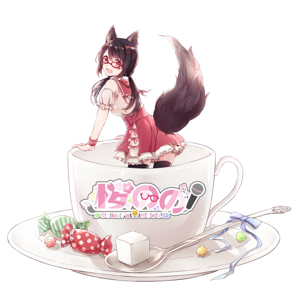 桜のの　ステッカーシール