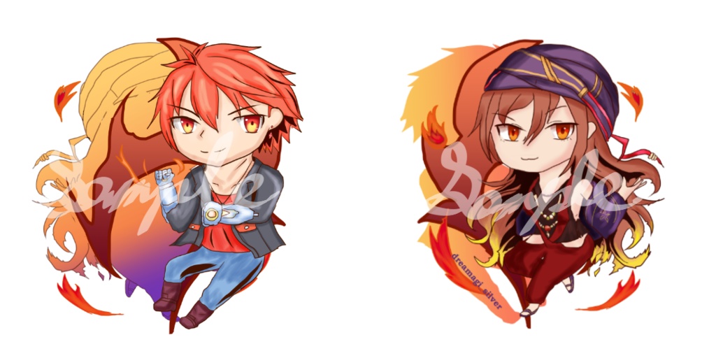 連結アクキー アカネ&イフリート