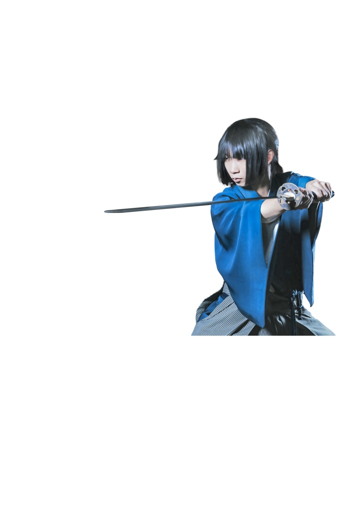 古武術天心流兵法代範まーこ先生の演舞素材記念イラスト!