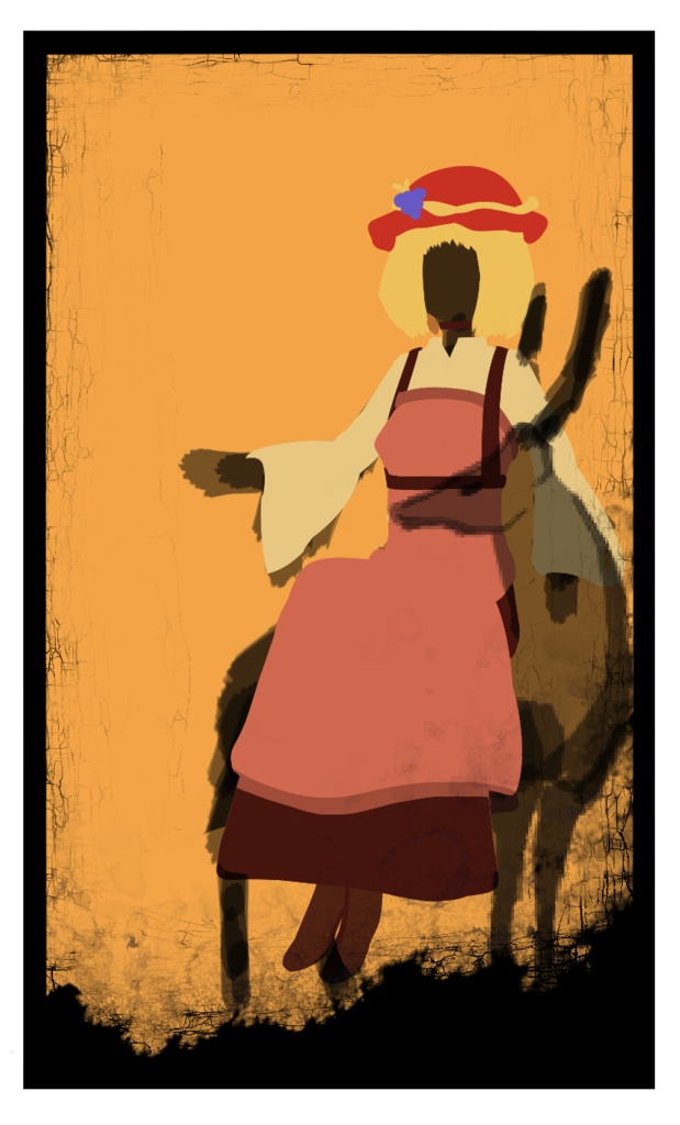 東方花札風イラスト合同第二弾『百華蒐集』-紅葉に鹿ー