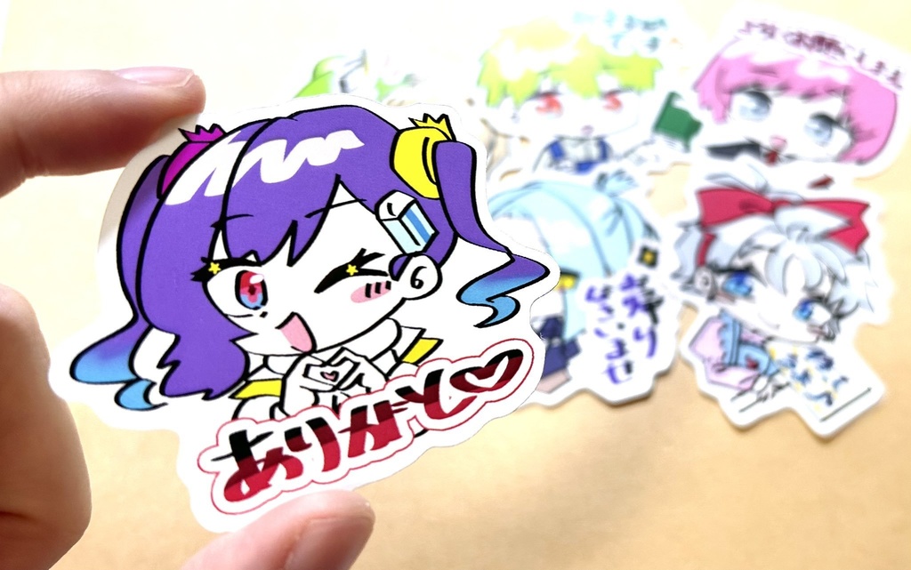 【ステッカー】プレスリリリリース!スタンプ風ステッカーセット(6枚入)