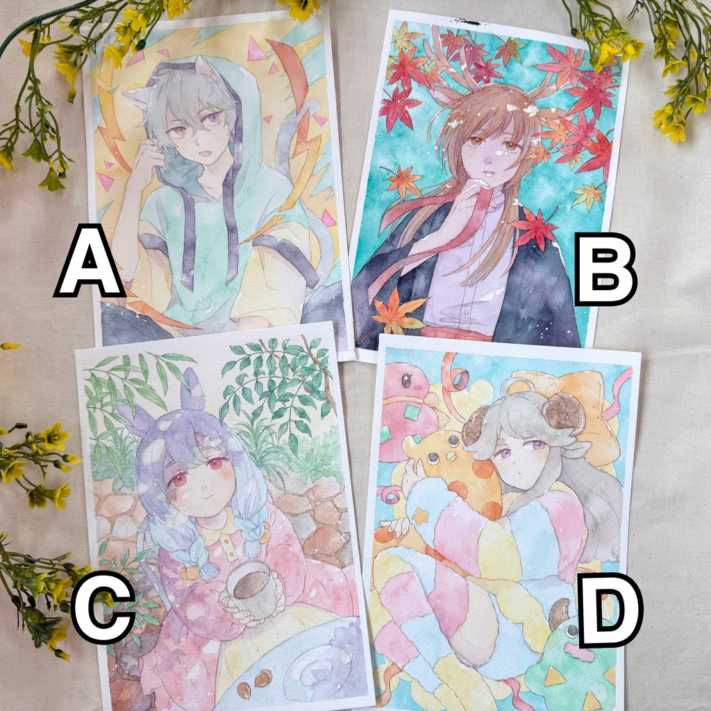 【水彩原画】どうぶつシリーズ②