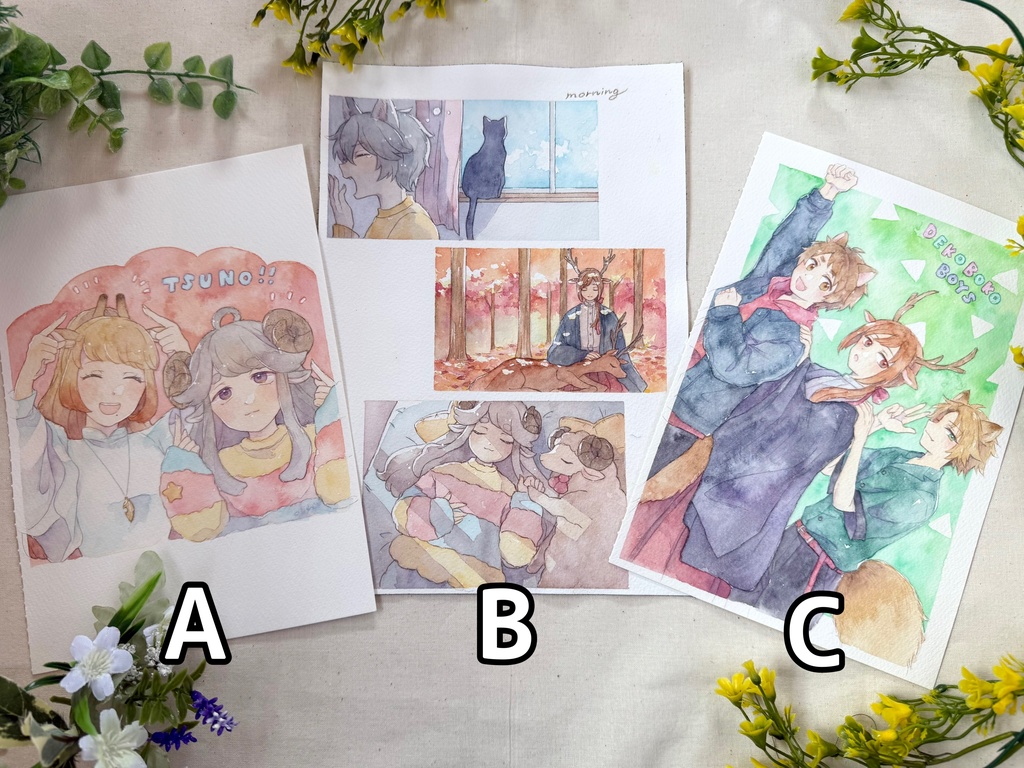 【水彩原画】どうぶつシリーズ③