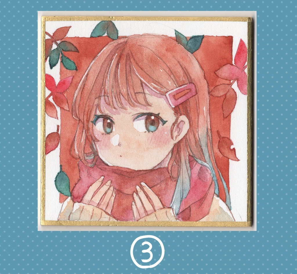 【水彩原画】水彩強化マラソン2025 ミニ色紙 1〜6