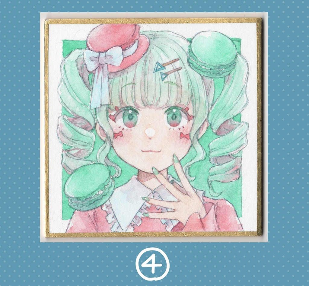 【水彩原画】水彩強化マラソン2025 ミニ色紙 1〜6