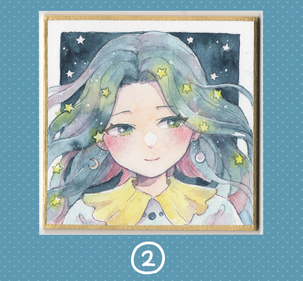 【水彩原画】水彩強化マラソン2025 ミニ色紙 1〜6