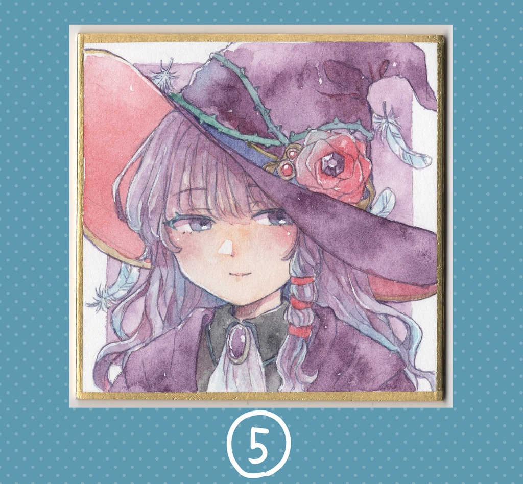 【水彩原画】水彩強化マラソン2025 ミニ色紙 1〜6