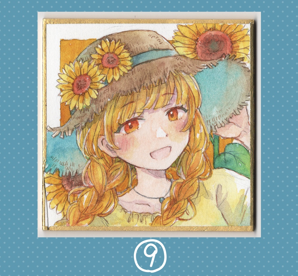 【水彩原画】水彩強化マラソン2025 ミニ色紙 7〜12