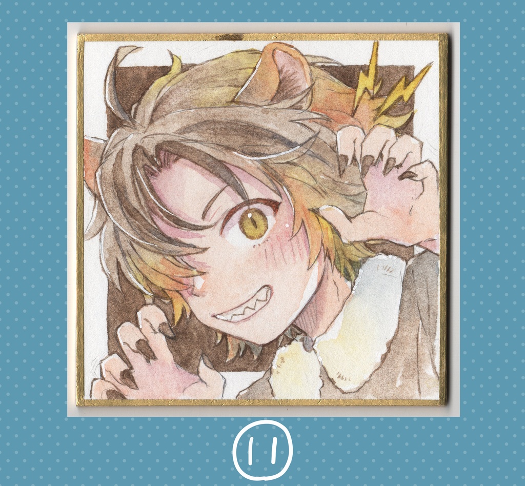 【水彩原画】水彩強化マラソン2025 ミニ色紙 7〜12