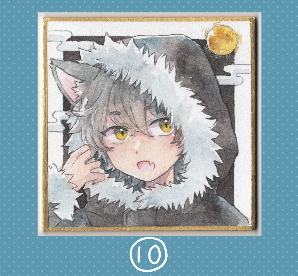 【水彩原画】水彩強化マラソン2025 ミニ色紙 7〜12